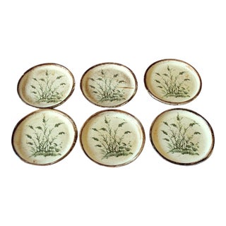 Wooden Florentine Coasters With Floral Motifs - Set of 6 - Vintage For Sale
