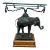 1970s Bronze & Leather Elephant Table For Sale