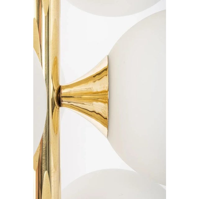 Large Stunning Kaiser Sputnik Glass Globes Chandelier, Germany, 1970s For Sale - Image 4 of 10