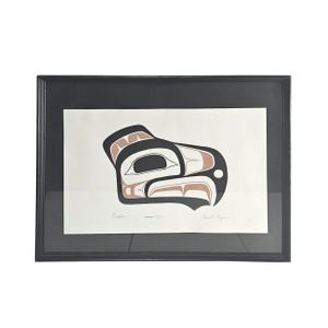 Bert Ryan “Eagle” Framed Limited Edition Silkscreen, Inuit-Inspired Native American Art, Signed 44/500
