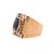 Gia Cert. 8.56 Carat Cushion Light Blue Sapphire 14k Gold Vintage Mens Ring, Size 8.5 For Sale - Image 4 of 8