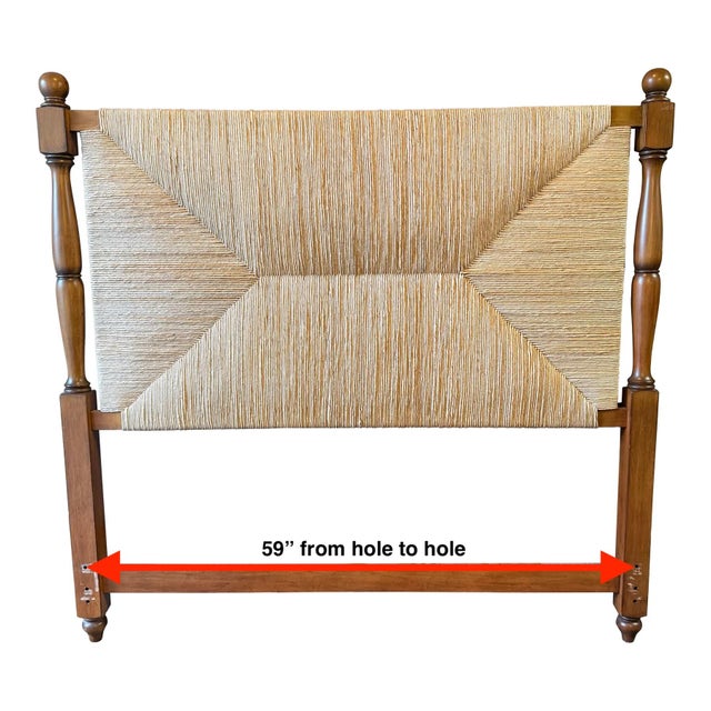 Queen Size Woven Rush Headboard For Sale - Image 12 of 18