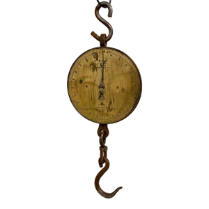 Antique Brass Salter Model 20t Spring Balance Scale With 112 Lb Capacity From England - Circa 1900