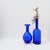 Blue Vintage Handblown Cobalt Blue Glass Vases, Set of 2 For Sale - Image 8 of 12