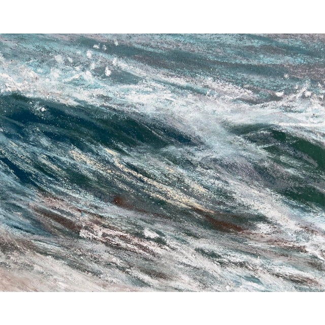 Plein Air Wave Fragmentations V by Elena Degenhardt | Soft pastel on paper depicting ocean waves. For Sale