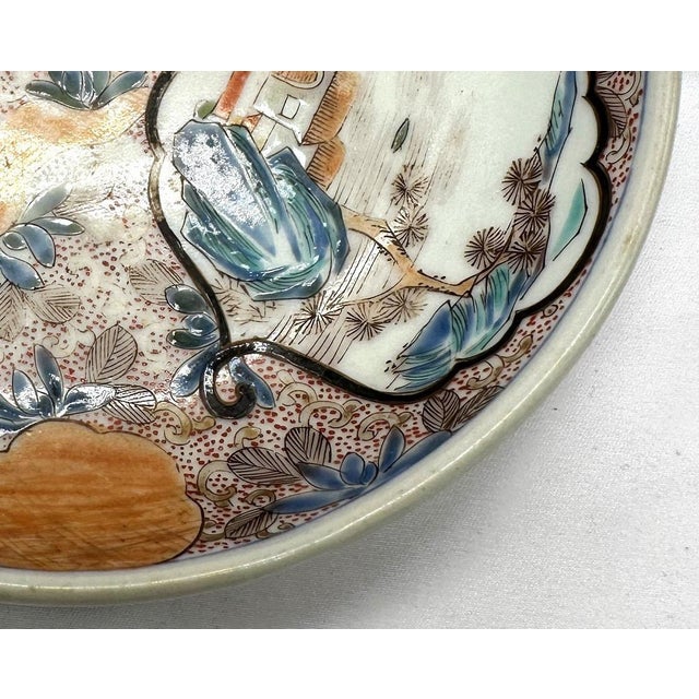 19th C. Japanese Imari Scalloped Dish - Three-Window Phoenix Design For Sale - Image 9 of 11