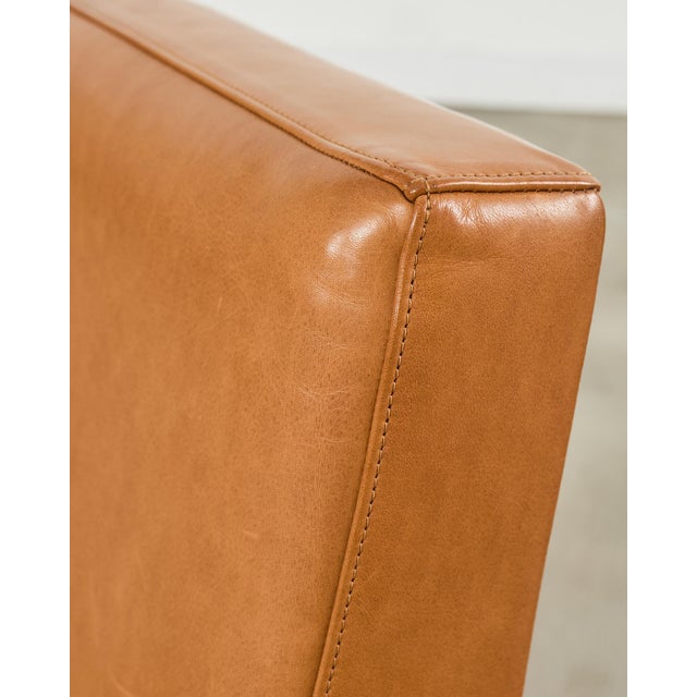 Ralph Lauren Mahogany Leather Italian Dalton Dining Chair For Sale - Image 11 of 14