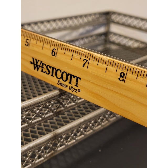 Vintage Art Deco Footed Filigree Serving Tray For Sale - Image 10 of 10