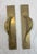 Pair of Antique Heavy Thick Brass Art Nouveau Fixed Door Handles Hardware Pulls For Sale - Image 4 of 9