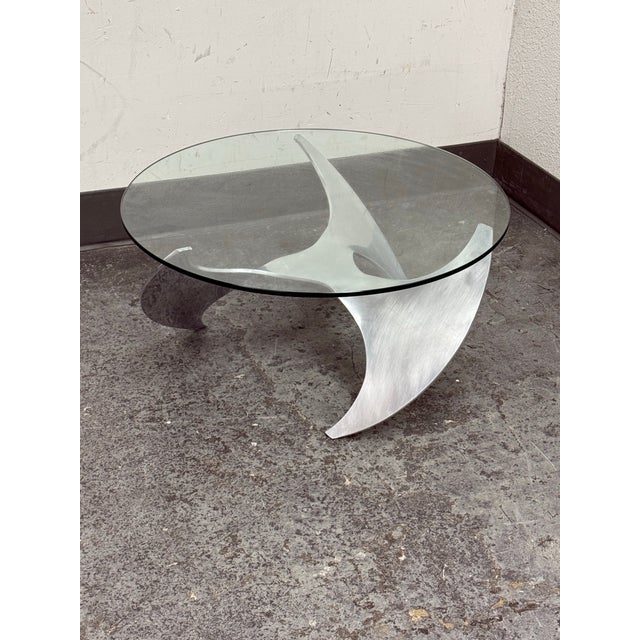 Design Plus Gallery presents a Circa 1970's Propeller Coffee Table by Knut Hesterberg for Ronald Schmitt. This vintage...