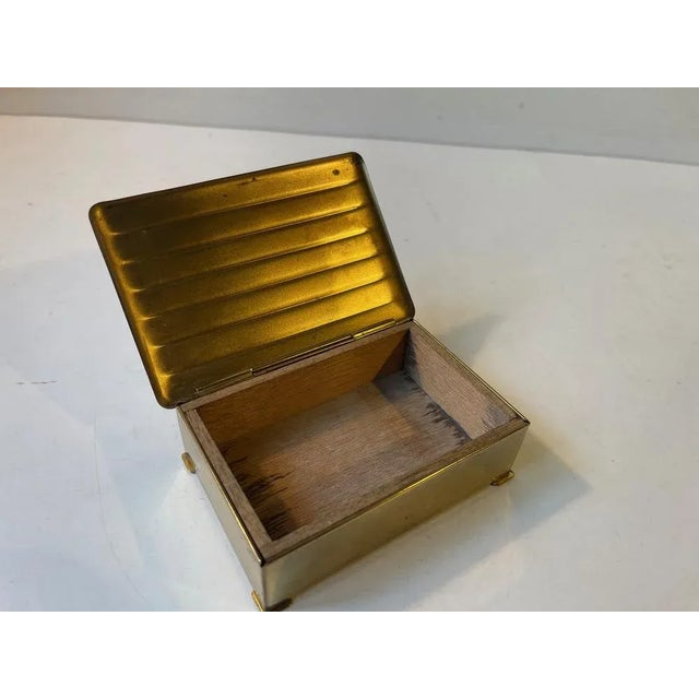 Art Deco Scandinavian Box in Brass, 1930s For Sale - Image 4 of 8