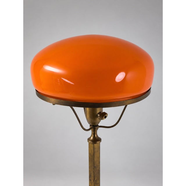 20th Century Art Nouveau Swedish Brass Lamp, 1910 For Sale - Image 3 of 7