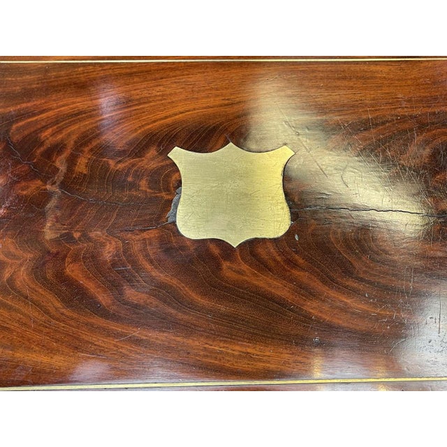 Brown 19th Century Mahogany Marine Chest For Sale - Image 8 of 16