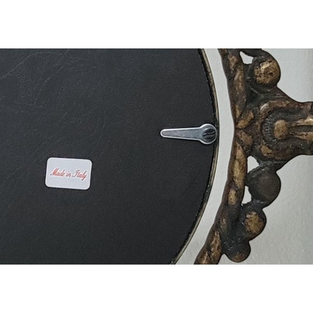 Italian Die-Cast Brass Table Mirror in Antique Brass Finish & Swing Design For Sale - Image 9 of 9