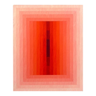 Contemporary Abstract Acrylic on Board "Light Consideration (Orange Dpp) 2" by Andy Harwood For Sale
