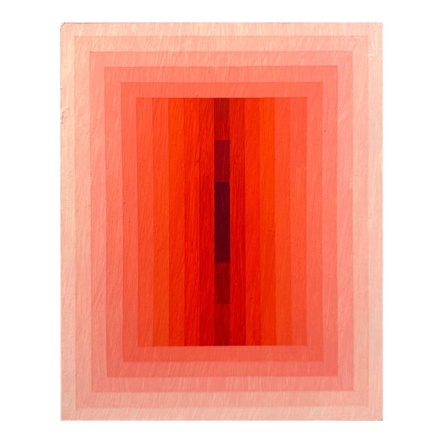 Contemporary Abstract Acrylic on Board "Light Consideration (Orange Dpp) 2" by Andy Harwood For Sale