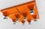 Mid-Century Modern Orange Ceramic Wall Lights from Waldi, 1960s, Set of 8 For Sale - Image 6 of 18
