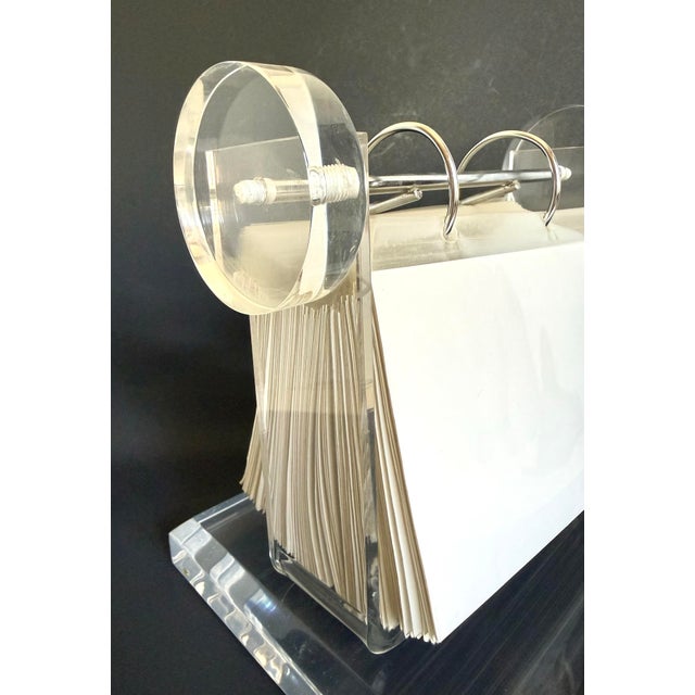 Transparent Mid-Century Modern Lucite Rotating Photo Rolodex For Sale - Image 8 of 9
