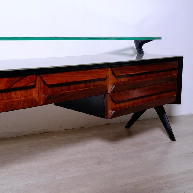 Brown Sideboard from Vittorio Dassi, Italy, 1950s For Sale - Image 8 of 18