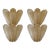 Luxury Venetian Wall Sconces in Amber "Graniglia" Leaves Murano Glass-Set of Two For Sale