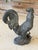 A charming vintage French-style cast iron rooster garden statue featuring a beautifully weathered patina and hand-crafted...