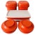 Vintage Orange Rust-Brown Food Storage Containers from Tupperware, 1970s, Set of 6 For Sale - Image 11 of 11