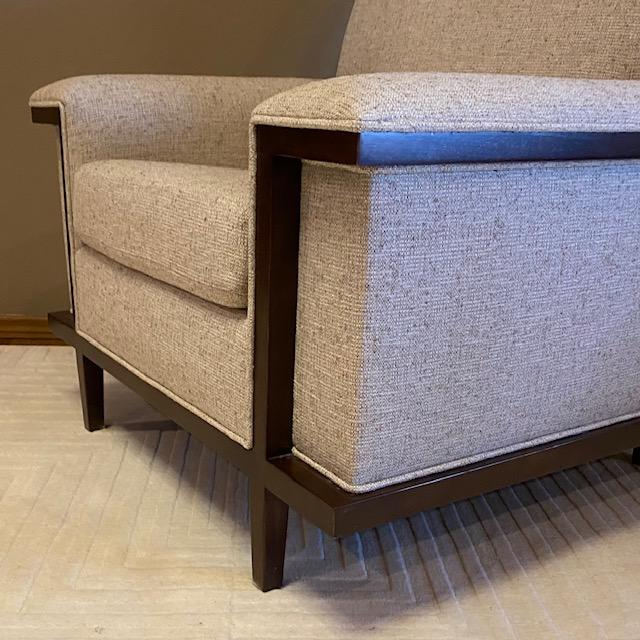 Craftsman Mid-Century Wood-Accented Lounge Chair For Sale - Image 16 of 16