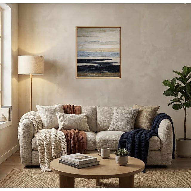 Tan Entre 2 Calmes, Abstract Landscape, Contemporary Framed by Sophie Dumont For Sale - Image 8 of 8