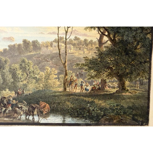 1990s Karl Friedrich Johann von Müller, Campagna, Watercolor/Gouache For Sale - Image 5 of 13