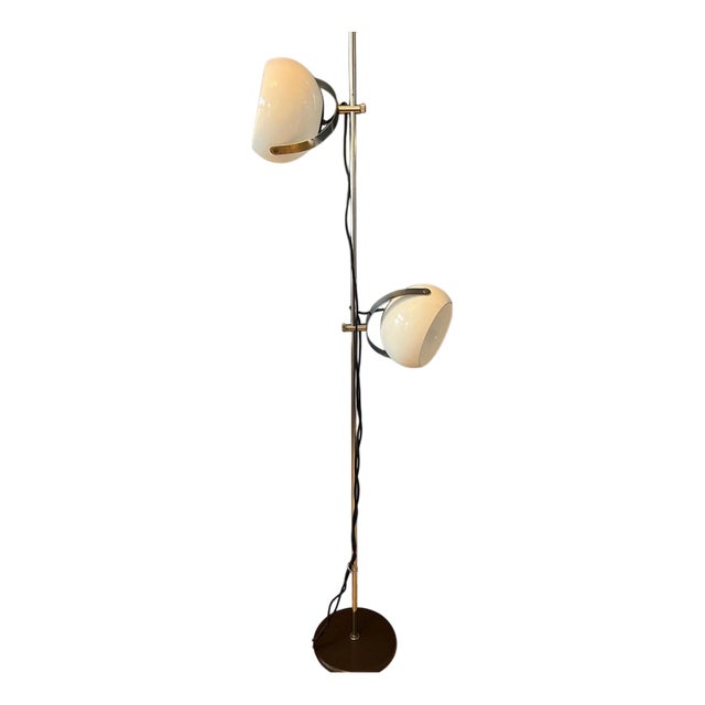 Vintage White Mushroom Floor Lamp from Dijkstra For Sale