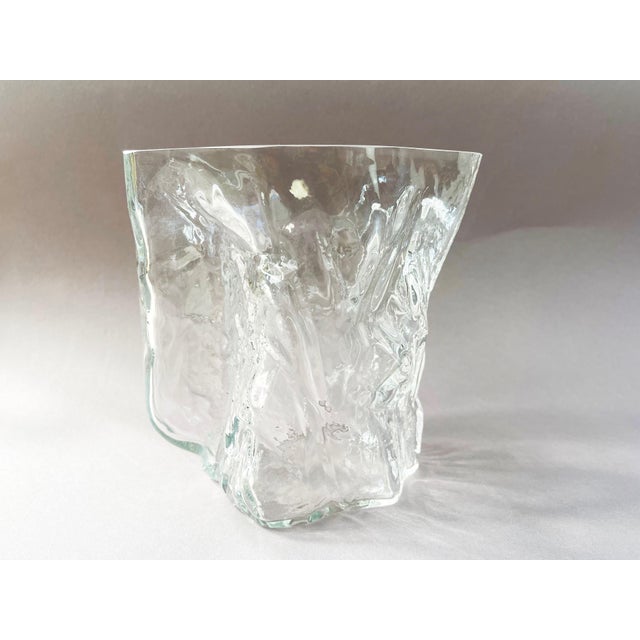 Glass Mid-Century Rocky Ice Crystal Glass Alaska Jug from Peill & Putzler, Germany, 1970s For Sale - Image 7 of 11