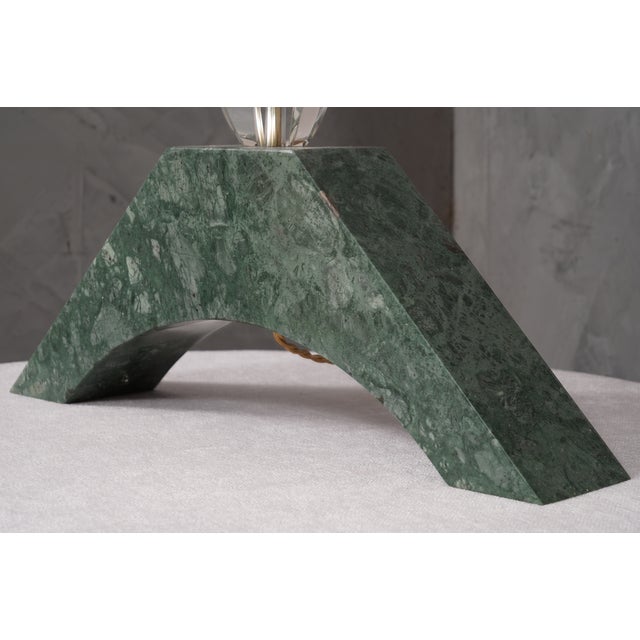 Indian Green Marble and Murano Glass Table Lamp, 2000s For Sale - Image 4 of 11