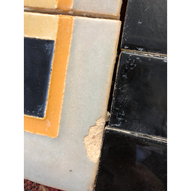 Black 1920s Antique Claycraft Tile Company Mural For Sale - Image 8 of 13