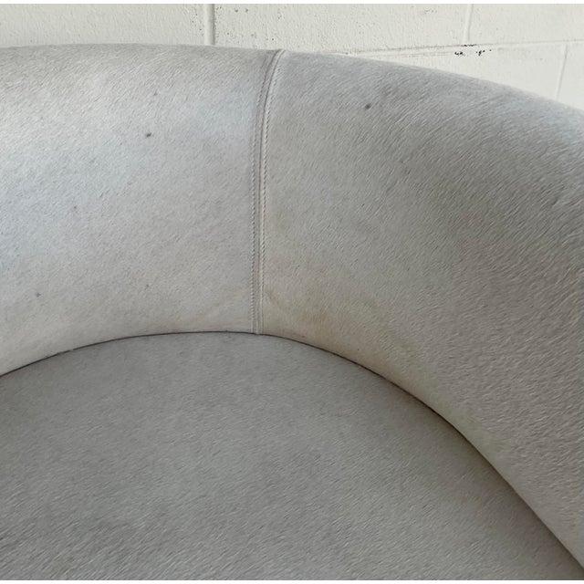 Global Views Global Views Modern Hair on Hide Barrel Back Reagan Lounge Chair For Sale - Image 4 of 6