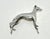 Samuel Kirk & Son Sterling Silver Greyhound / Whippet Miniature Sculpture on Marble Base – Solid 925 – Baltimore For Sale - Image 9 of 12