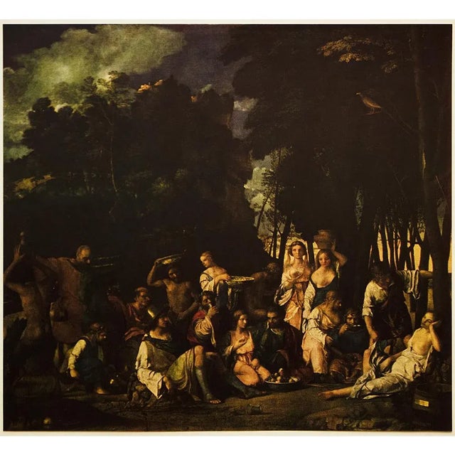 1956 After Giovanni Bellini "The Feast of the Gods", Vintage Full-Color Print For Sale In Dallas - Image 6 of 7