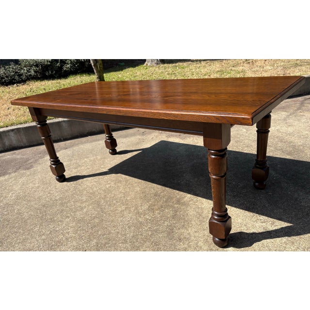 Dark French Country Farm Dining Table For Sale - Image 12 of 12