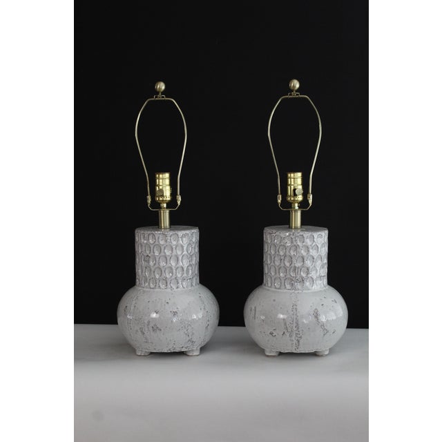 Mid 20th Century Albert Tormos Influence Ceramic Lamps For Sale - Image 4 of 14