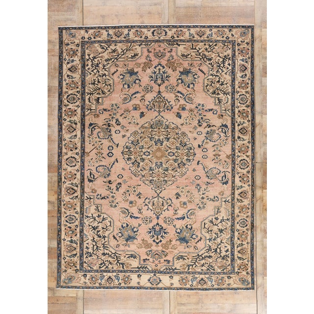 Pink Vintage Persian Malayer Rug, 09'03 X 12'04 For Sale - Image 10 of 10