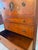 Late 19th Century 19th Century Hand-Painted Satin Wood Secretary Desk and Dresser For Sale - Image 5 of 12