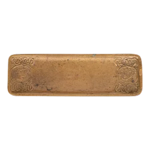 Tiffany Studios New York "Zodiac" Bronze Doré Pen Tray