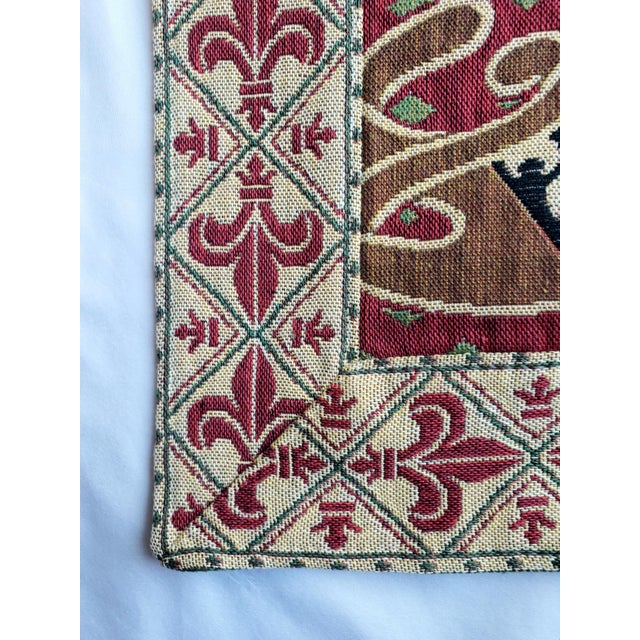 Late 20th C. Vintage French "The Lady and the Unicorn" Woven Tapestry Runner For Sale - Image 13 of 17