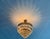 Emerald Vintage Brass & Original Emerald Green Crystal Crown Cascade Chandelier – 5 Light For Sale - Image 8 of 17
