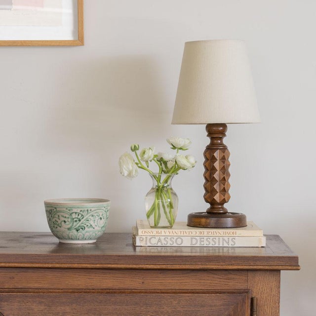 Beautiful painted ceramic oribe style chawan bowl from Japan, 1950s. Circular dish with white and copper green glaze and...
