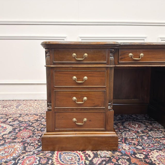 English Chesterfield Desk with Backboard For Sale - Image 9 of 18