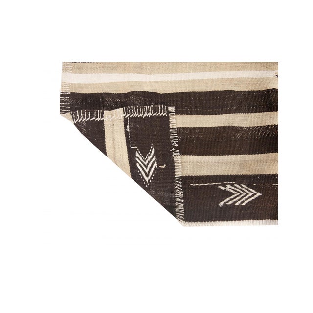 Striped Vintage Turkish Kilim Rug - 3`7" X 5`1" For Sale In Los Angeles - Image 6 of 6