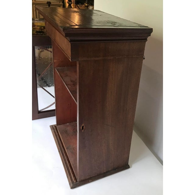 Mahogany Hanging Bubble Glass Sliding Door Cupboard For Sale - Image 11 of 13