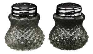 Art Deco Crystal Set of Salt Holder, United Kingdom, 1950s, Set of 2