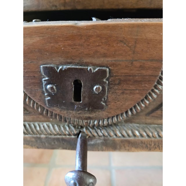 Large 17th Spanish Colonial Trestle Table With Iron Hardware For Sale - Image 10 of 12