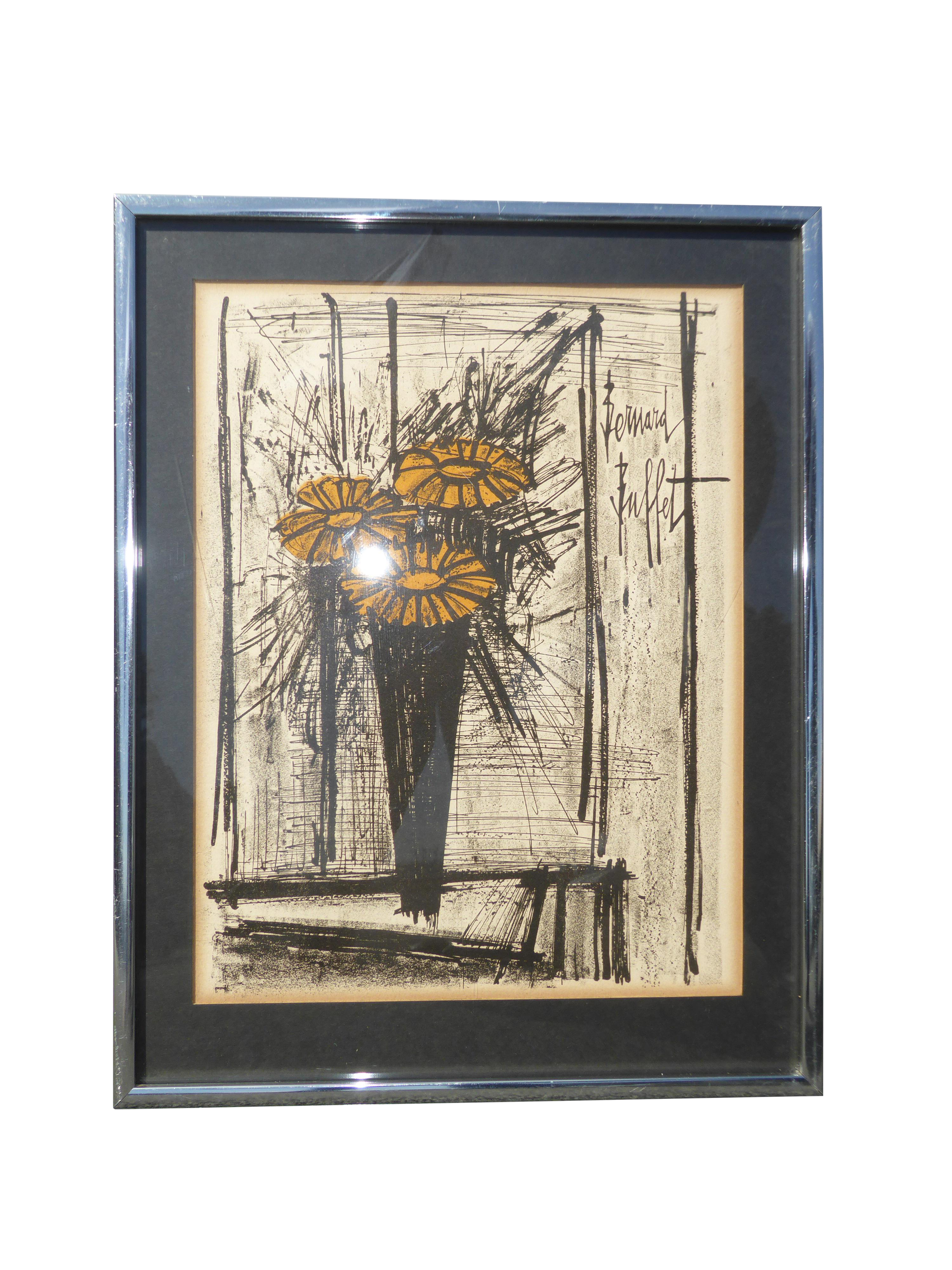 Vintage Mid Century Modern Style Lithograph by Famed Artist Bernard Buffet - image 0